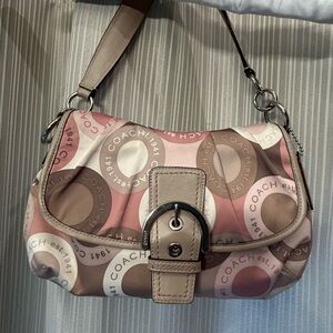 Coach Multicolor Circle Pattern Shoulder Bag